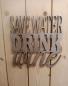 Preview: Save Water Drink Wine 3D Schriftzug 245x245mm